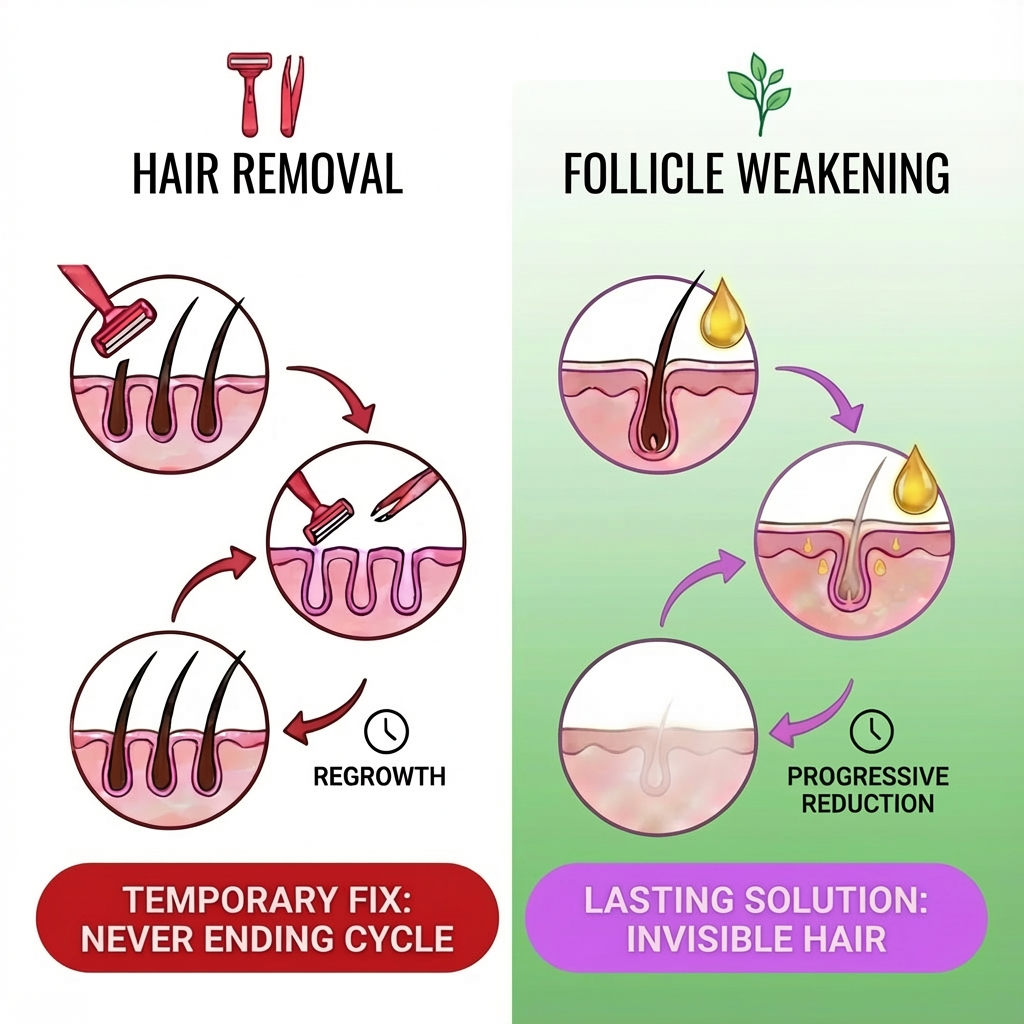 1: They Stopped Removing Hair And Started Weakening The Follicle